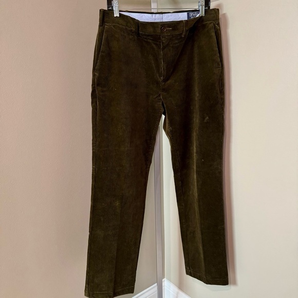 Polo Ralph Lauren dark green wide whale men’s corduroy pants classic fit 34x32 - Picture 7 of 7